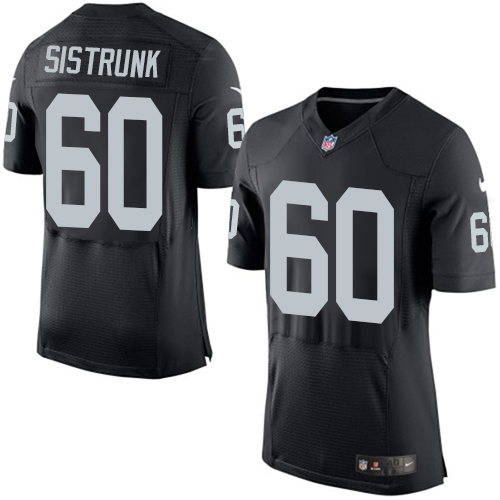 Men's Elite Otis Sistrunk Nike Jersey Black Home - #60 NFL Oakland Raiders